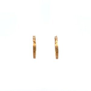 18K Yellow Gold Earrings Hoops Loops Small